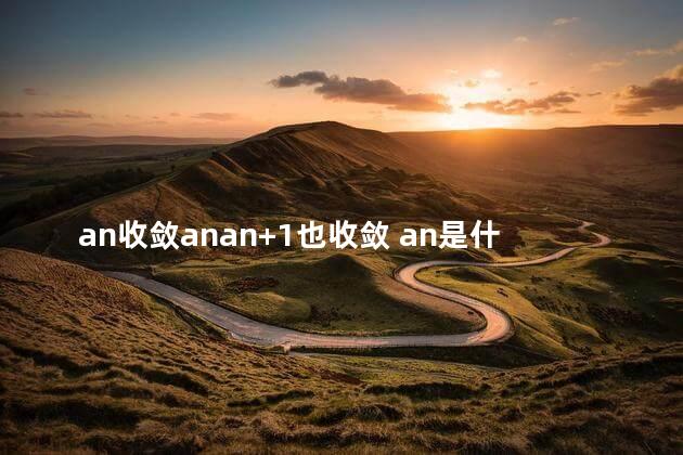 an收敛anan+1也收敛 an是什么软件